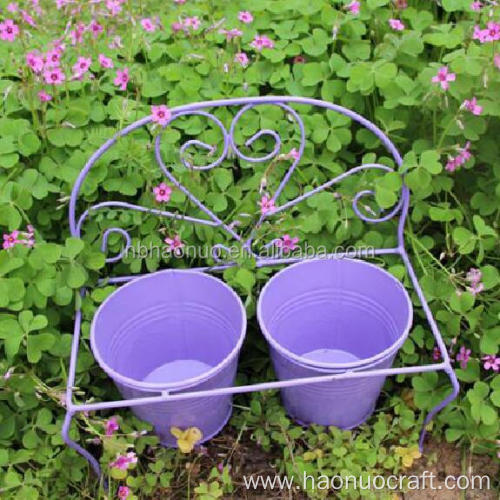 Macetas de flores cuadradas al aire libre de hierro hecho